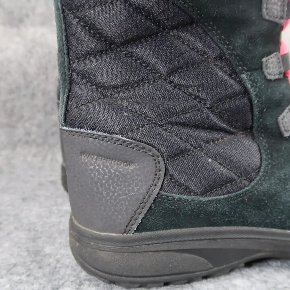 Columbia Shoes Kids 6 Boots Winter Snow Ice Maiden Leather Quilted Waterproof